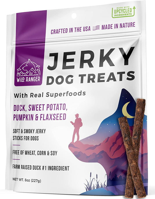 Jerky Dog Treats - Premium Beef, Chicken, & Duck Jerky Sticks for Dogs Variety Packs - Healthy and Natural Jerky Treats Grain Free Made in the USA