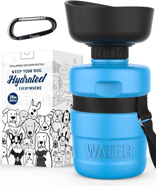 Pet Water Bottle for Dogs, Dog Water Bottle Foldable, Dog Travel Water Bottle, Dog Water Dispenser, Lightweight & Convenient for Travel BPA Free